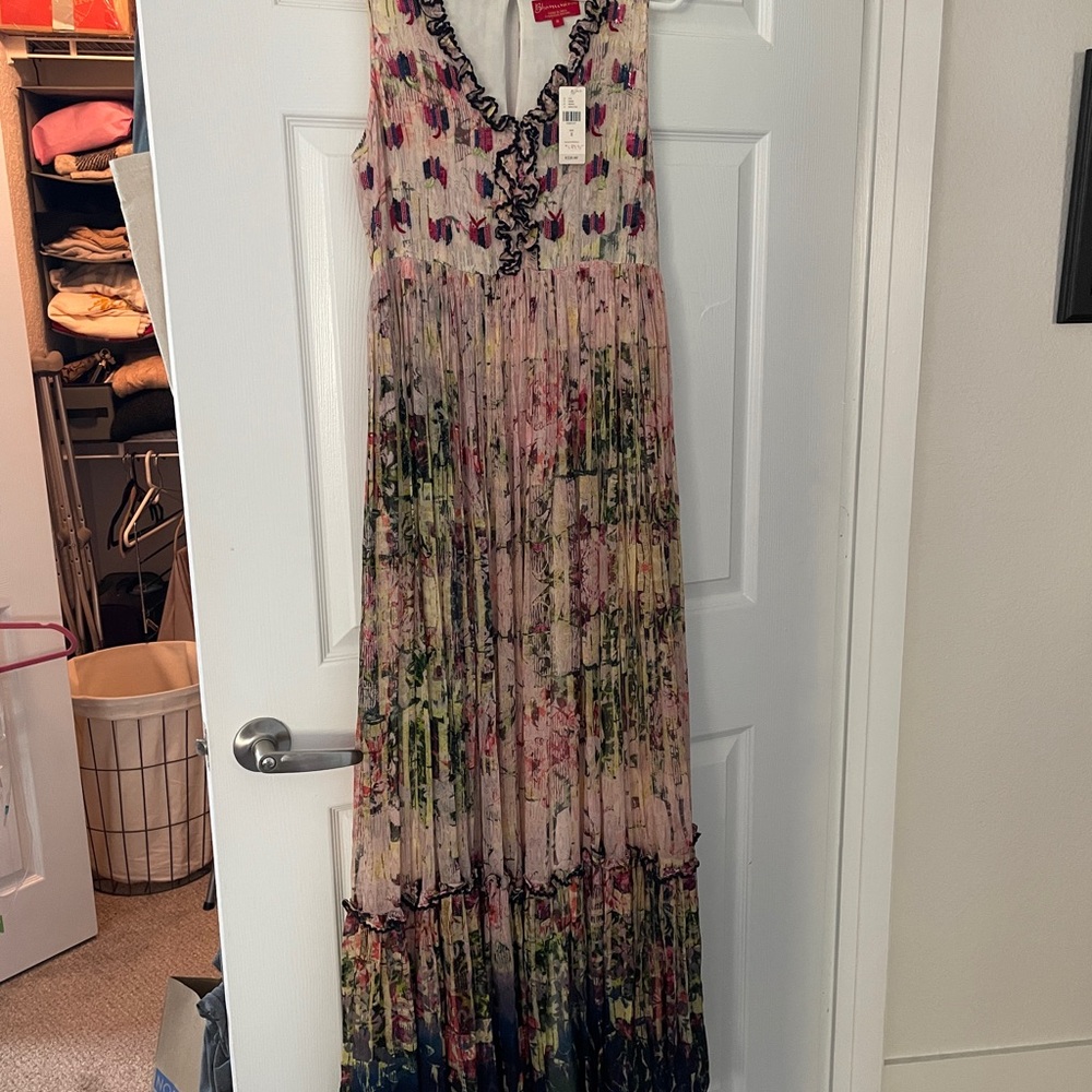 Floral Maxi Dress with Ruffle Trim